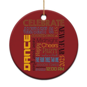 Happy New Year 2025 Christmas Ornament New Year's Eve Activities TS11 Print Your Wear