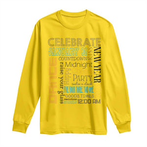 Happy New Year 2025 Long Sleeve Shirt New Year's Eve Activities TS11 Daisy Print Your Wear