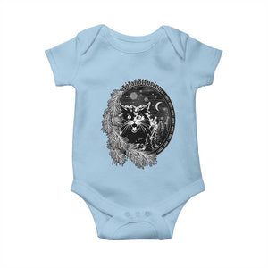 Funny Yule Black Cat Mistletoe Jolakotturinn Baby Onesie TS11 Light Blue Print Your Wear
