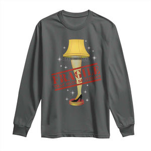 Funny Fragile That Must Be Italian Christmas Movie Long Sleeve Shirt TS11 Dark Heather Print Your Wear