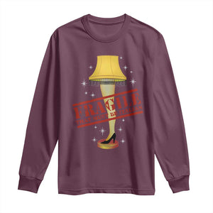 Funny Fragile That Must Be Italian Christmas Movie Long Sleeve Shirt TS11 Maroon Print Your Wear