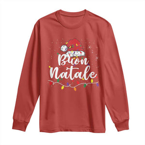 Funny Buon Natale Long Sleeve Shirt Italian Christmas Italy Pride Santa Hat TS11 Red Print Your Wear