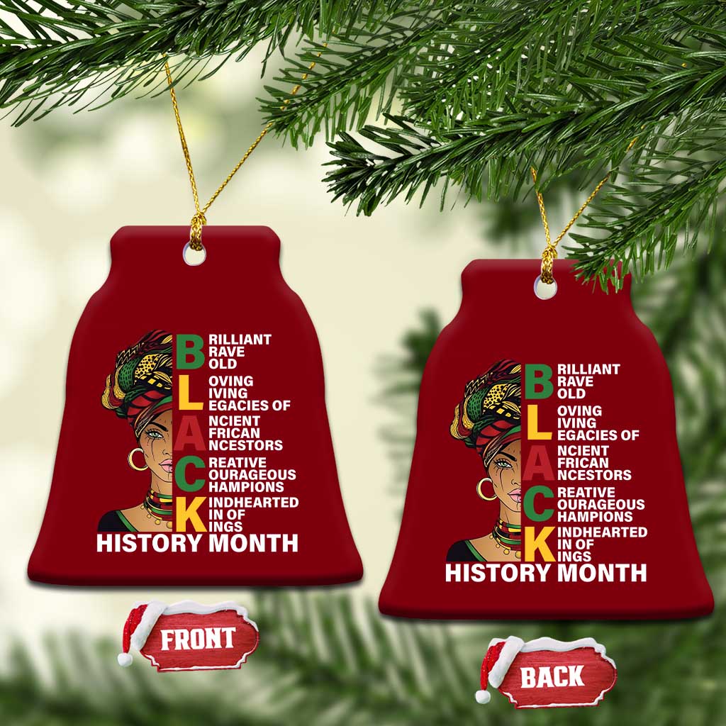 Black History Month Brilliant Brave Bold Ceramic Ornament African American Pride TS11 Print Your Wear