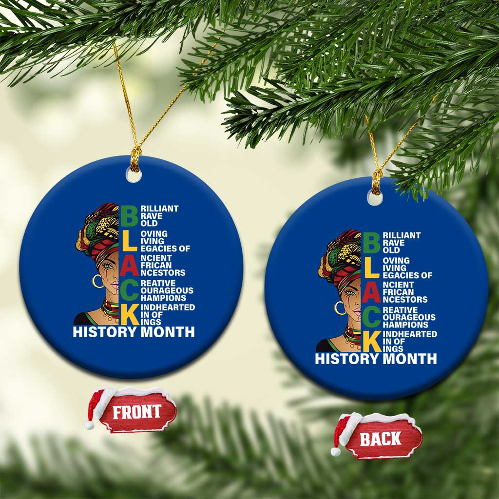 Black History Month Brilliant Brave Bold Ceramic Ornament African American Pride TS11 1pc Blue Print Your Wear
