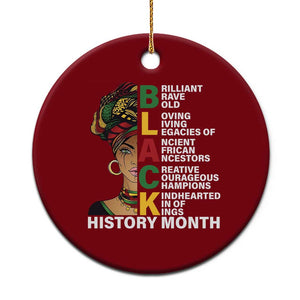 Black History Month Brilliant Brave Bold Ceramic Ornament African American Pride TS11 1pc Red Print Your Wear