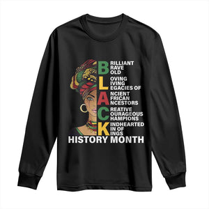 Black History Month Brilliant Brave Bold Long Sleeve Shirt African American Pride TS11 Black Print Your Wear