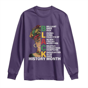 Black History Month Brilliant Brave Bold Long Sleeve Shirt African American Pride TS11 Purple Print Your Wear