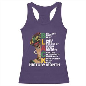 Black History Month Brilliant Brave Bold Racerback Tank Top African American Pride TS11 Purple Print Your Wear