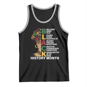 Black History Month Brilliant Brave Bold Tank Top African American Pride TS11 Black Athletic Heather Print Your Wear