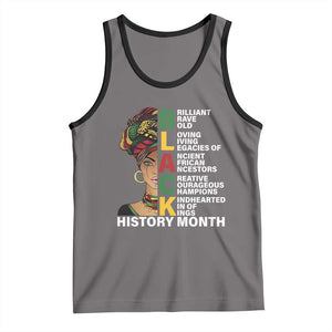 Black History Month Brilliant Brave Bold Tank Top African American Pride TS11 Deep Heather Black Print Your Wear