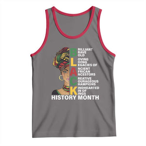 Black History Month Brilliant Brave Bold Tank Top African American Pride TS11 Deep Heather Red Print Your Wear