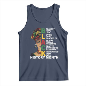 Black History Month Brilliant Brave Bold Tank Top African American Pride TS11 Navy Print Your Wear