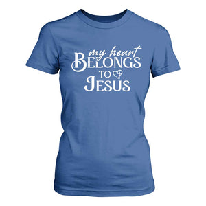 My Heart Belongs To Jesus T Shirt For Women Christian Religious God Valentine's Day TS11 Royal Blue Print Your Wear