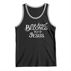 My Heart Belongs To Jesus Tank Top Christian Religious God Valentine's Day TS11 Black Athletic Heather Print Your Wear