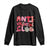 Funny Anti Valentine Club Long Sleeve Shirt Retro Anti Valentine's Day Middle Finger TS11 Black Print Your Wear