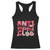 Funny Anti Valentine Club Racerback Tank Top Retro Anti Valentine's Day Middle Finger TS11 Black Print Your Wear