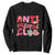 Funny Anti Valentine Club Sweatshirt Retro Anti Valentine's Day Middle Finger TS11 Black Print Your Wear