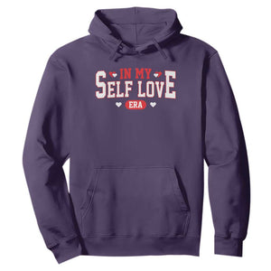 Funny Anti Valentine's Day Hoodie In My Self Love Era Singles Awareness Day TS11 Purple Print Your Wear