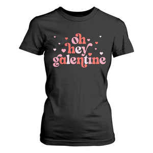 Funny Galentine's Day T Shirt For Women Oh Hey Galentine Retro Heart TS11 Black Print Your Wear