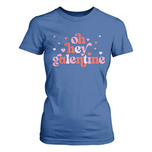 Funny Galentine's Day T Shirt For Women Oh Hey Galentine Retro Heart TS11 Royal Blue Print Your Wear