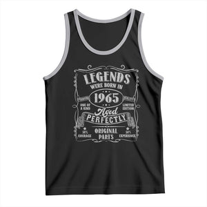 Funny Birthday Legends Were Born In 1965 Tank Top Vintage BDay Father's Day TS11 Black Athletic Heather Print Your Wear