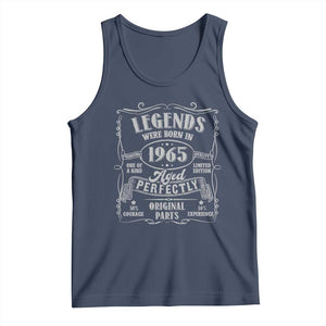 Funny Birthday Legends Were Born In 1965 Tank Top Vintage BDay Father's Day TS11 Navy Print Your Wear