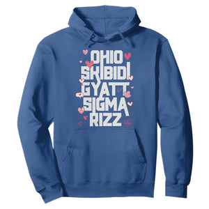 Funny Skibidi Rizz Gyatt Ohio Sigma Valentine's Day Hoodie TS11 Royal Blue Print Your Wear