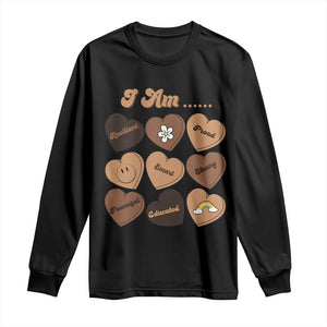 African American Proud Black History Month Long Sleeve Shirt Melanin Hearts TS11 Black Print Your Wear