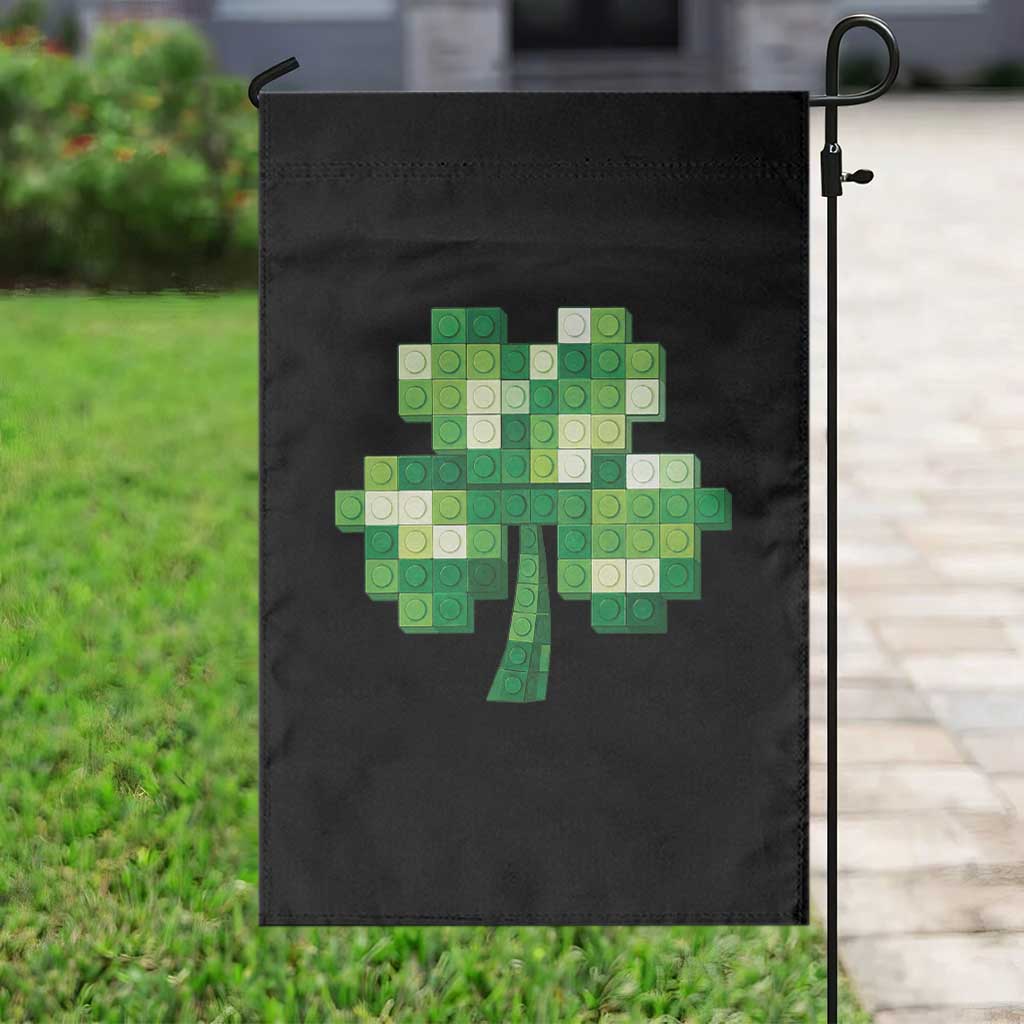 Funny St Patricks Day Shamrock Building Blocks Bricks Garden Flag TS11 Print Your Wear