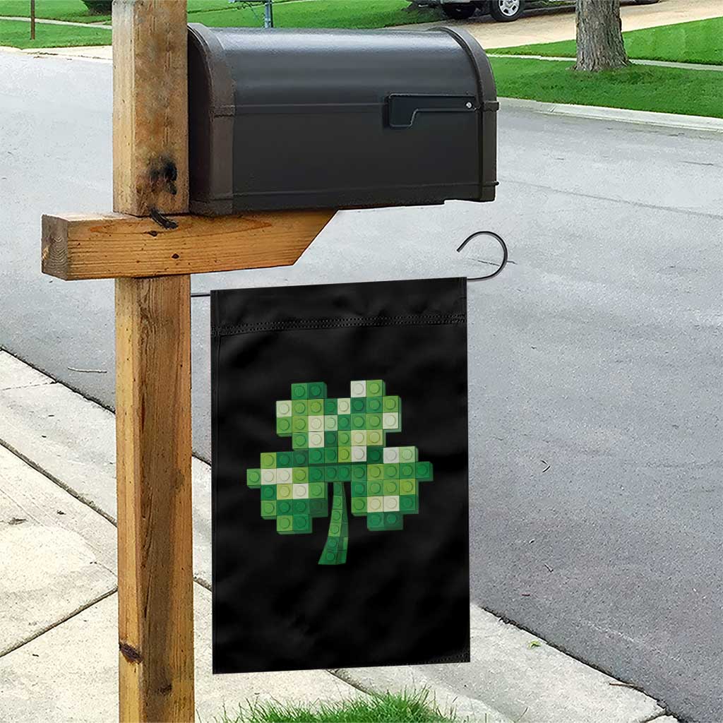 Funny St Patricks Day Shamrock Building Blocks Bricks Garden Flag TS11 Print Your Wear