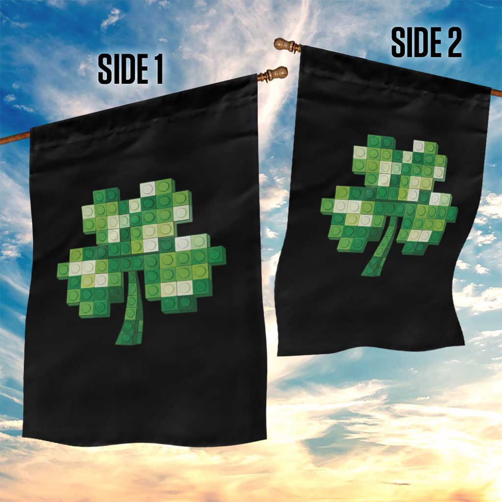 Funny St Patricks Day Shamrock Building Blocks Bricks Garden Flag TS11 Print Your Wear