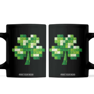 Funny St Patricks Day Shamrock Building Blocks Bricks Coffee Mug TS11 Black Print Your Wear
