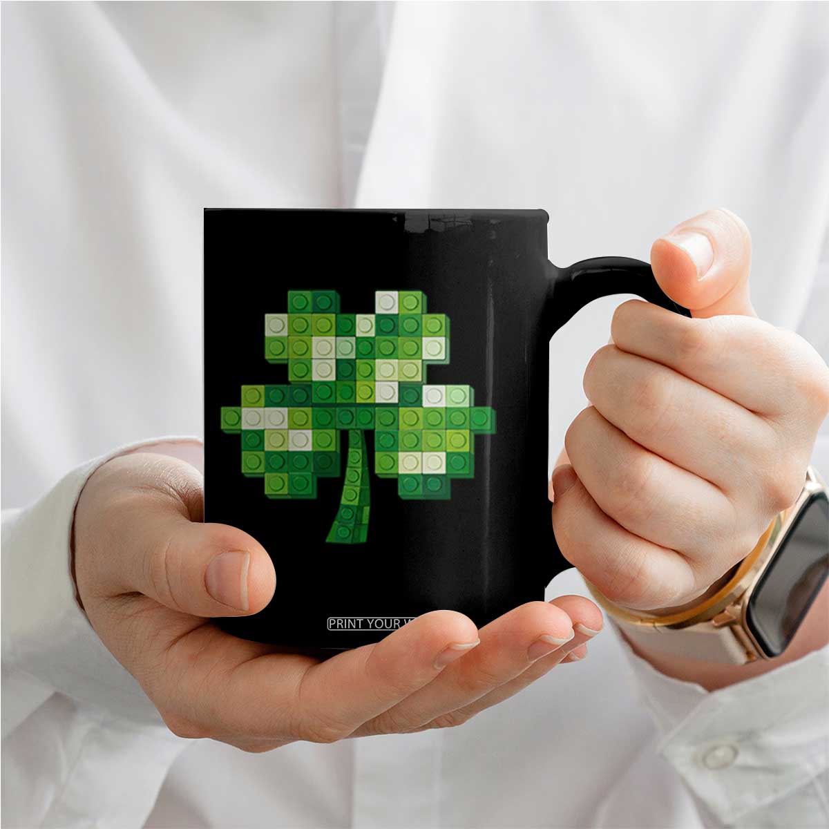 Funny St Patricks Day Shamrock Building Blocks Bricks Coffee Mug TS11 Print Your Wear