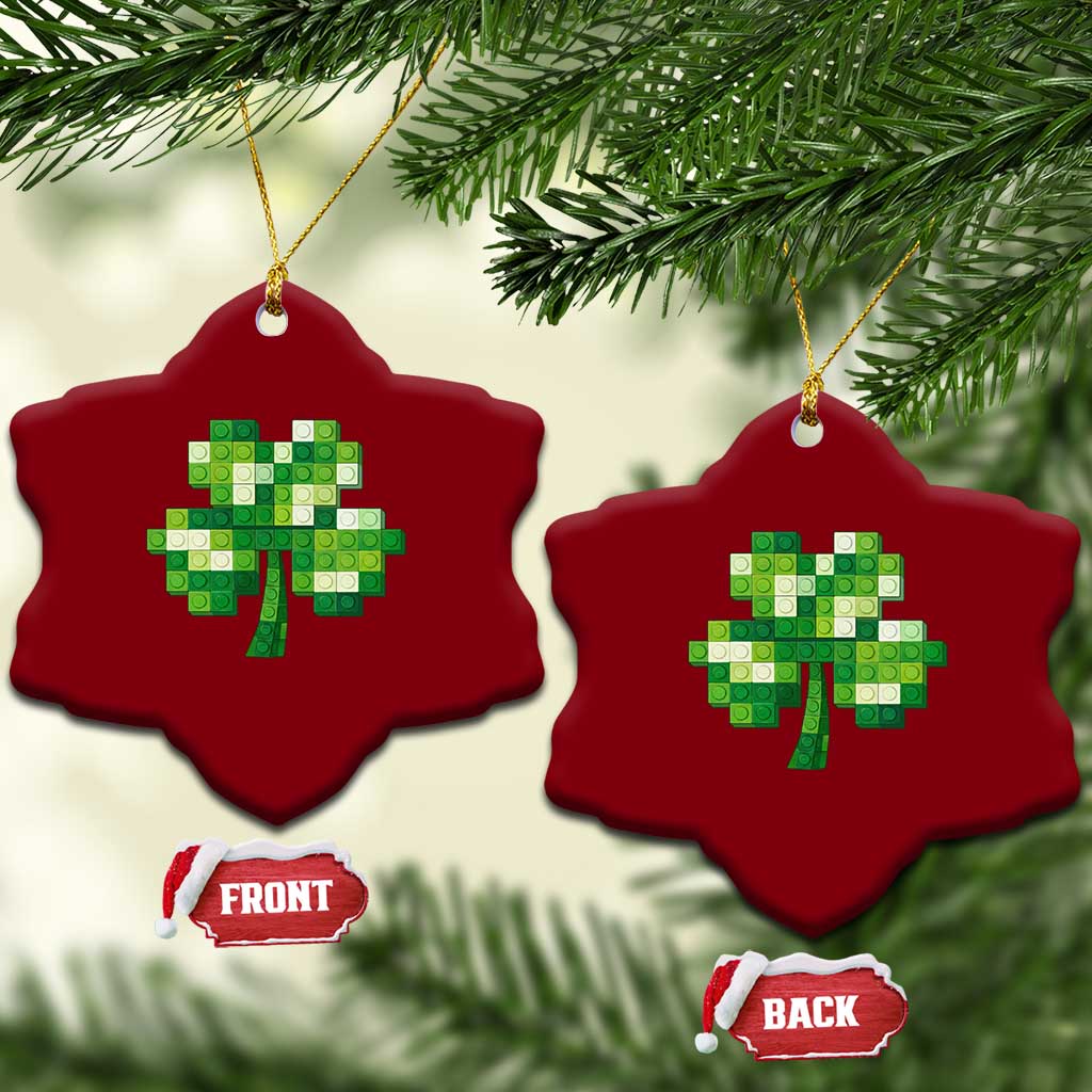 Funny St Patricks Day Shamrock Building Blocks Bricks Ceramic Ornament TS11 Print Your Wear