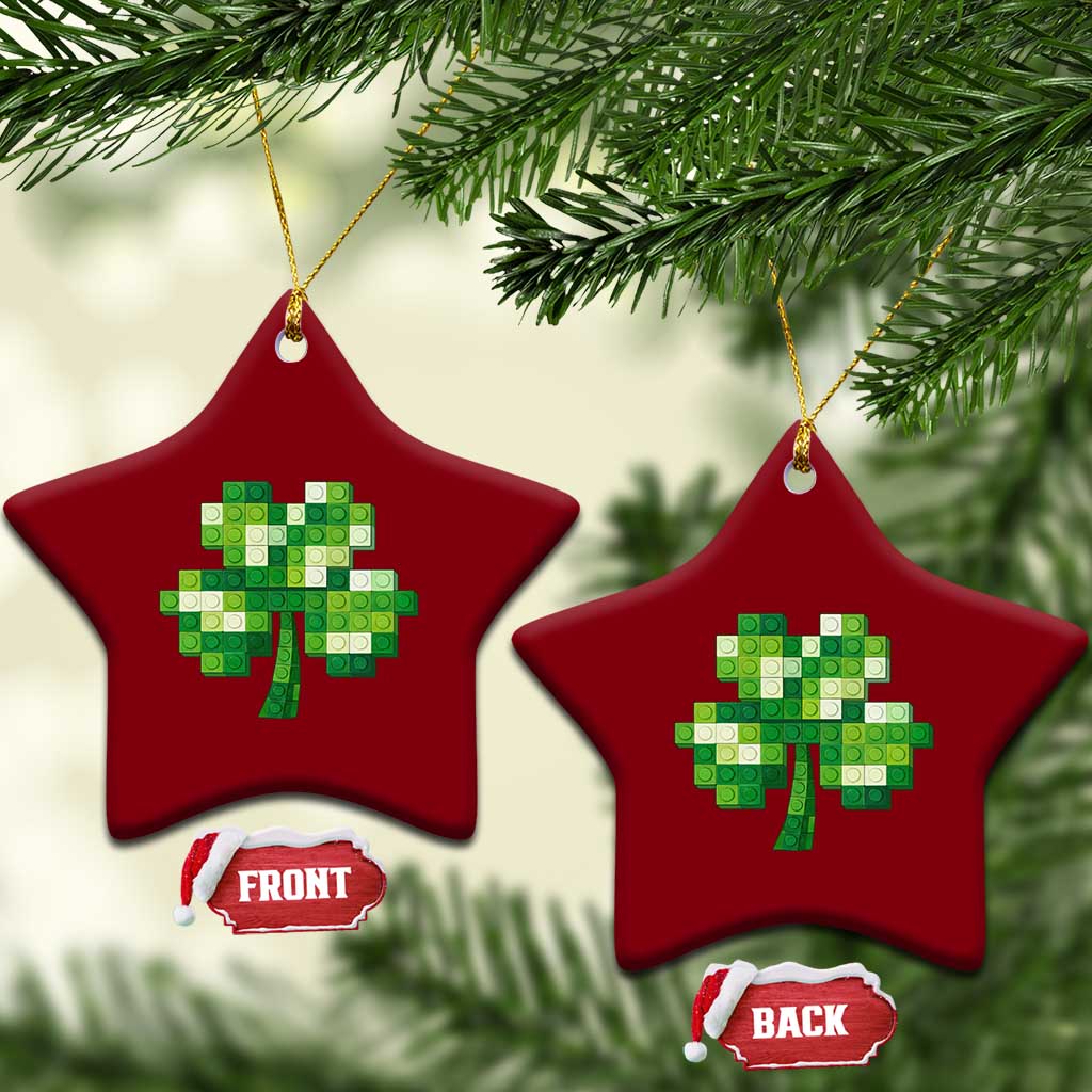 Funny St Patricks Day Shamrock Building Blocks Bricks Ceramic Ornament TS11 Print Your Wear
