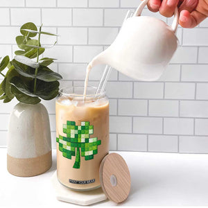 Funny St Patricks Day Shamrock Building Blocks Bricks Glass Can TS11 Print Your Wear