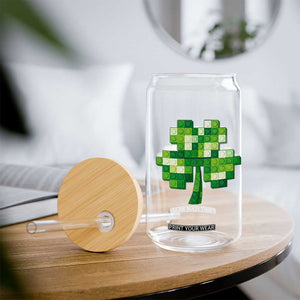 Funny St Patricks Day Shamrock Building Blocks Bricks Glass Can TS11 Print Your Wear