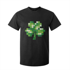 Funny St Patricks Day Shamrock Building Blocks Bricks T Shirt For Kid TS11 Black Print Your Wear
