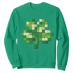 Funny St Patricks Day Shamrock Building Blocks Bricks Sweatshirt TS11 Irish Green Print Your Wear