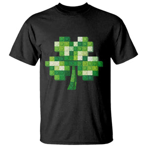 Funny St Patricks Day Shamrock Building Blocks Bricks T Shirt TS11 Black Print Your Wear