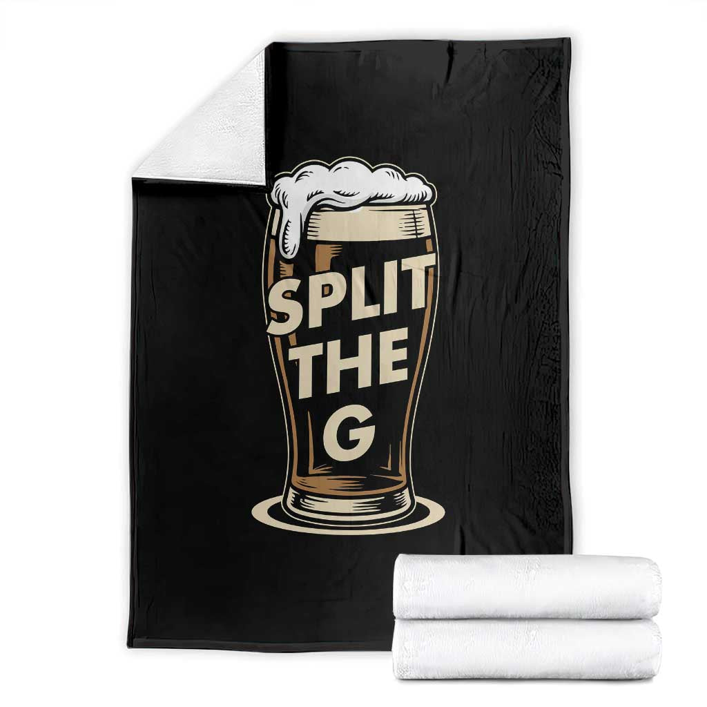 Funny Irish Beer Slit The G Throw Blanket Stout Beer Drinking Lover TS11 Black Print Your Wear