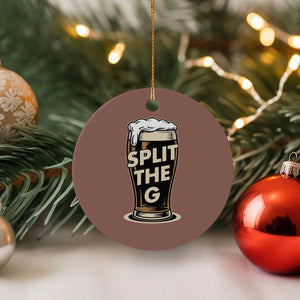 Funny Irish Beer Slit The G Ceramic Ornament Stout Beer Drinking Lover TS11 1pc Mocha Print Your Wear