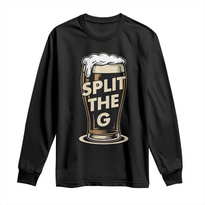 Funny Irish Beer Slit The G Long Sleeve Shirt Stout Beer Drinking Lover TS11 Black Print Your Wear