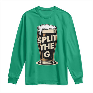 Funny Irish Beer Slit The G Long Sleeve Shirt Stout Beer Drinking Lover TS11 Irish Green Print Your Wear