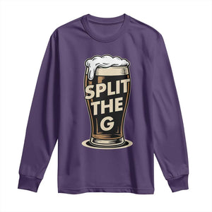 Funny Irish Beer Slit The G Long Sleeve Shirt Stout Beer Drinking Lover TS11 Purple Print Your Wear