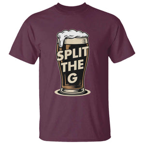 Funny Irish Beer Slit The G T Shirt Stout Beer Drinking Lover TS11 Maroon Print Your Wear
