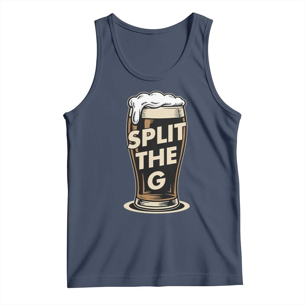 Funny Irish Beer Slit The G Tank Top Stout Beer Drinking Lover TS11 Navy Print Your Wear