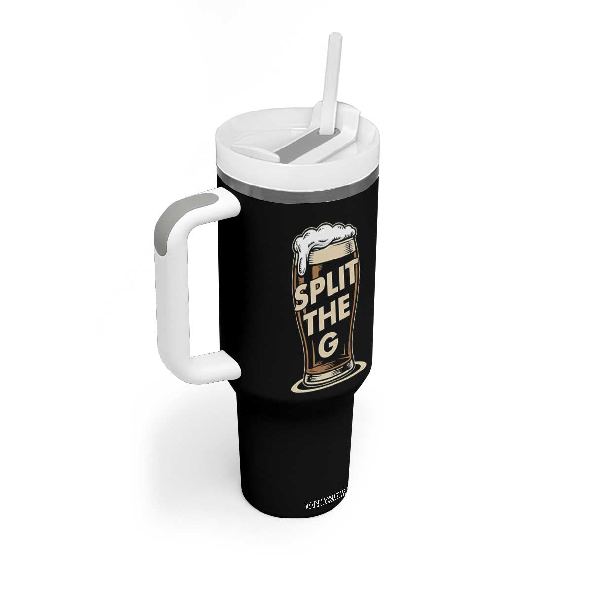 Funny Irish Beer Slit The G Tumbler With Handle Stout Beer Drinking Lover TS11 Print Your Wear