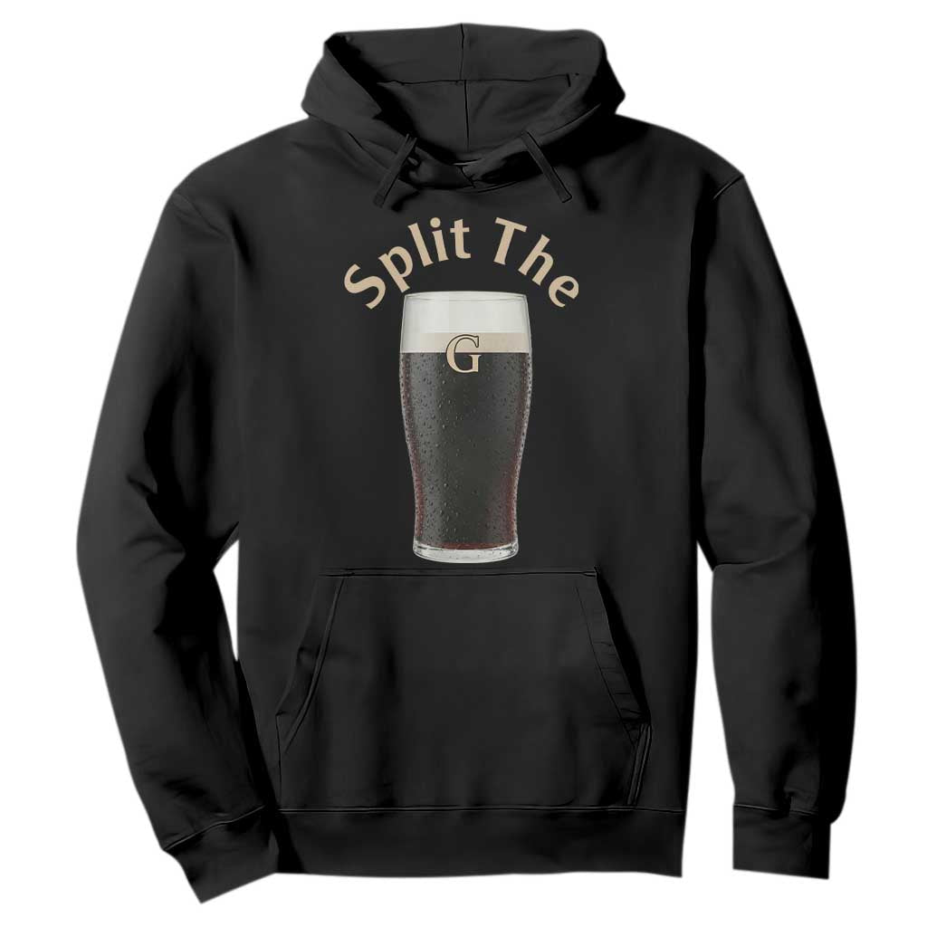 Funny Irish Beer Split The G Hoodie St Patricks Day Stout Beer Drinking Day TS11 Black Print Your Wear