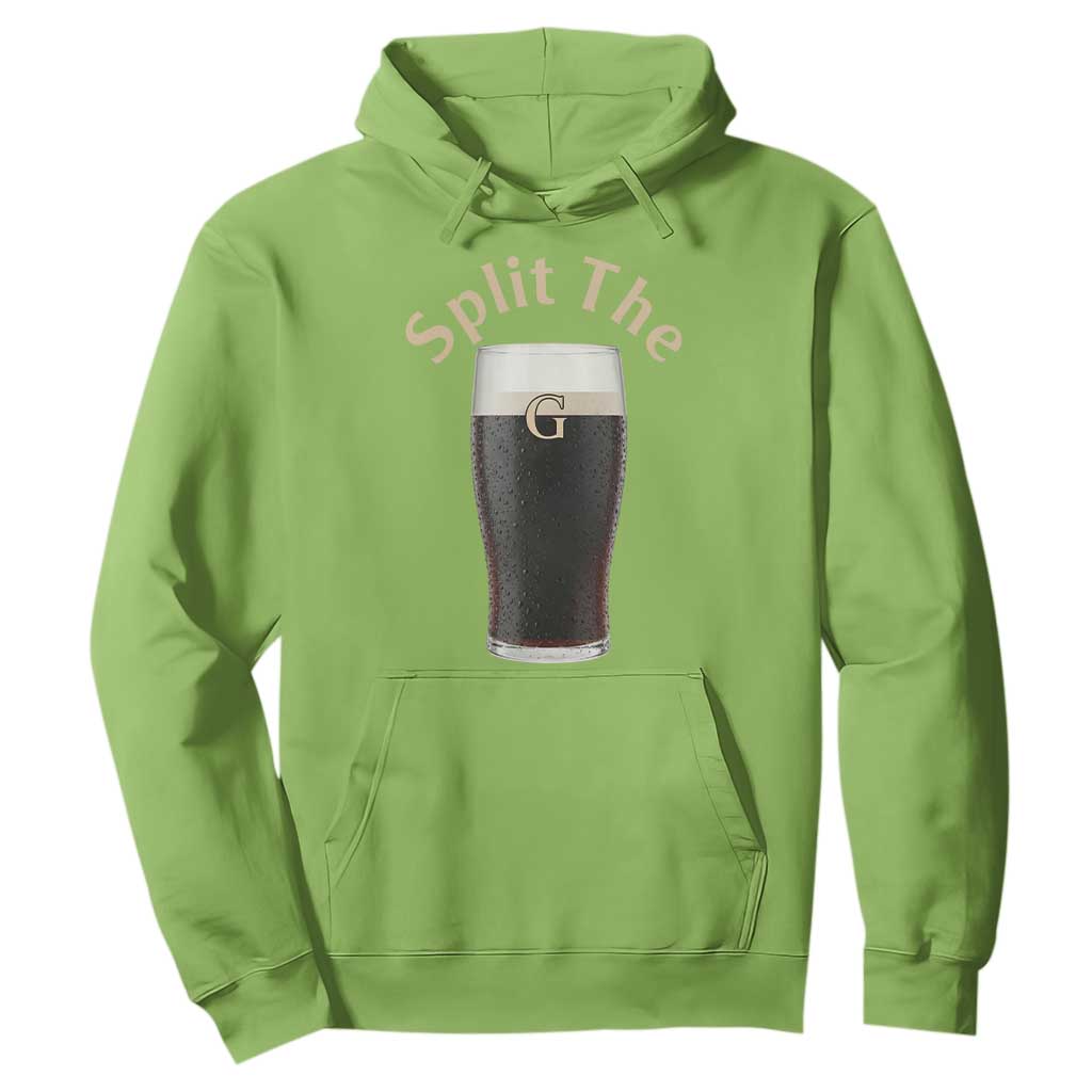 Funny Irish Beer Split The G Hoodie St Patricks Day Stout Beer Drinking Day TS11 Lime Print Your Wear